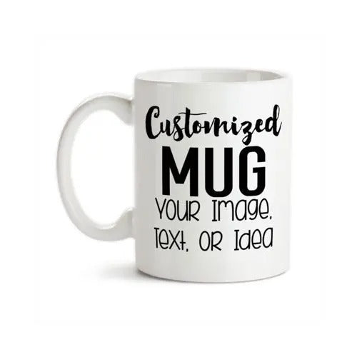Customized White Mug with Name/Logo/Pictures
