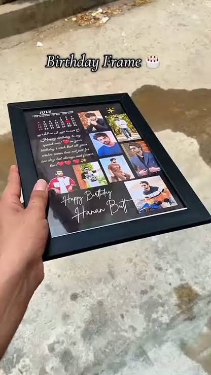 Black Border 8*12 Size Customized Frame for Birthday Gift, Wedding Gift, Couple Gift - Delivery All Pakistan - Shalimar Prints