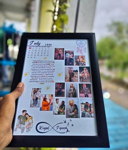 Black Border 8*12 Size Customized Frame for Birthday Gift, Wedding Gift, Couple Gift - Delivery All Pakistan - Shalimar Prints